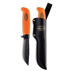 Marttiini Martef Skinner Orange /w Leather Sheath