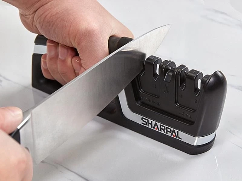 Sharpal Professional 5-in-1 Knife & Scissors Sharpener W/Tungsten Carbide Blades, Ceramic Blades, Weighted, Rubber Coated Base 3 Sharpal Professional 5-in-1 Knife & Scissors Sharpener W/Tungsten Carbide Blades, Ceramic Blades, Weighted, Rubber Coated Base
