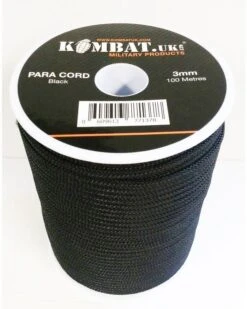 100m 3mm Paracord - Black