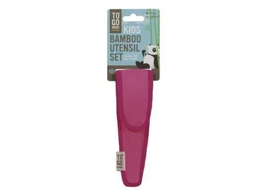 To-Go Ware - Childrens Bamboo Cutlery Set In Melon Pink Carry Case 5 To-Go Ware - Childrens Bamboo Cutlery Set In Melon Pink Carry Case - Image 3