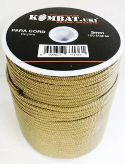 100m 3mm Paracord - Tan/Coyote