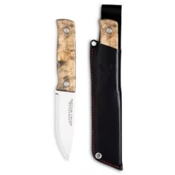 Marttiini Tundra Bushcraft Knife - Grey Curly Birch
