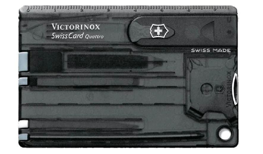 Victorinox Quattro Swiss Card Black Transparent 3 Victorinox Quattro Swiss Card Black Transparent