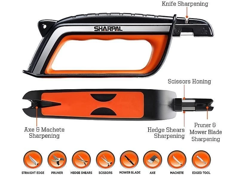 Sharpal All-in-1 Knife, Pruner, Axe & Tool Sharpener W/Handle & Safety Guard 3 Sharpal All-in-1 Knife, Pruner, Axe & Tool Sharpener W/Handle & Safety Guard
