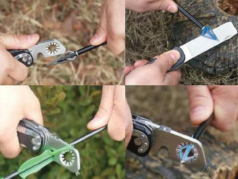 Sharpal Broadhead Dual-Grit Diamond Sharpener W/Broadhead Wrench & Fletching Stripper - Coarse (325 Grit/45 Micron)/Extra-Fine (1200 Grit/9 Micron) 4 Sharpal Broadhead Dual-Grit Diamond Sharpener W/Broadhead Wrench & Fletching Stripper - Coarse (325 Grit/45 Micron)/Extra-Fine (1200 Grit/9 Micron) - Image 2