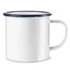 Falcon White Enamel Mug With Blue Rim -Outdoor Camping Survival Store F540551FF39AE2ED6C80C70724498CD3