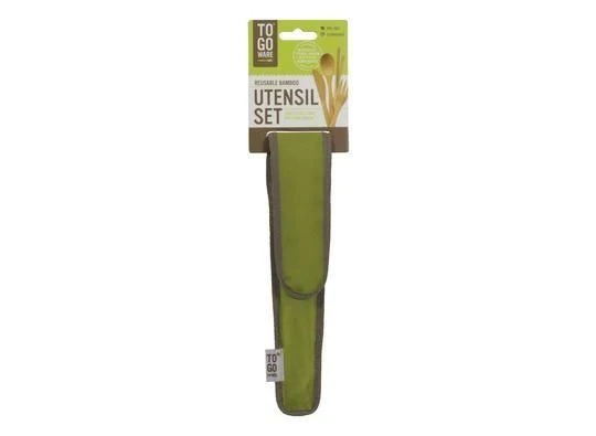 To-Go Ware - Bamboo Cutlery Set /w Chopsticks In Avocado Green Carry Case 5 To-Go Ware - Bamboo Cutlery Set /w Chopsticks In Avocado Green Carry Case - Image 3