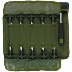 Bivvy Peg Set With Mallet & Roll