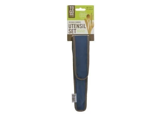 To-Go Ware - Bamboo Cutlery Set /w Chopsticks In Indigo Blue Carry Case 5 To-Go Ware - Bamboo Cutlery Set /w Chopsticks In Indigo Blue Carry Case - Image 3