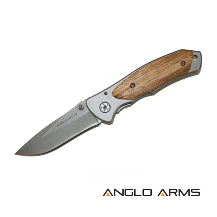 Anglo Arms Lock Knife With Zebra Wood Onlay And Nylon Case 4 Anglo Arms Lock Knife With Zebra Wood Onlay And Nylon Case - Image 2